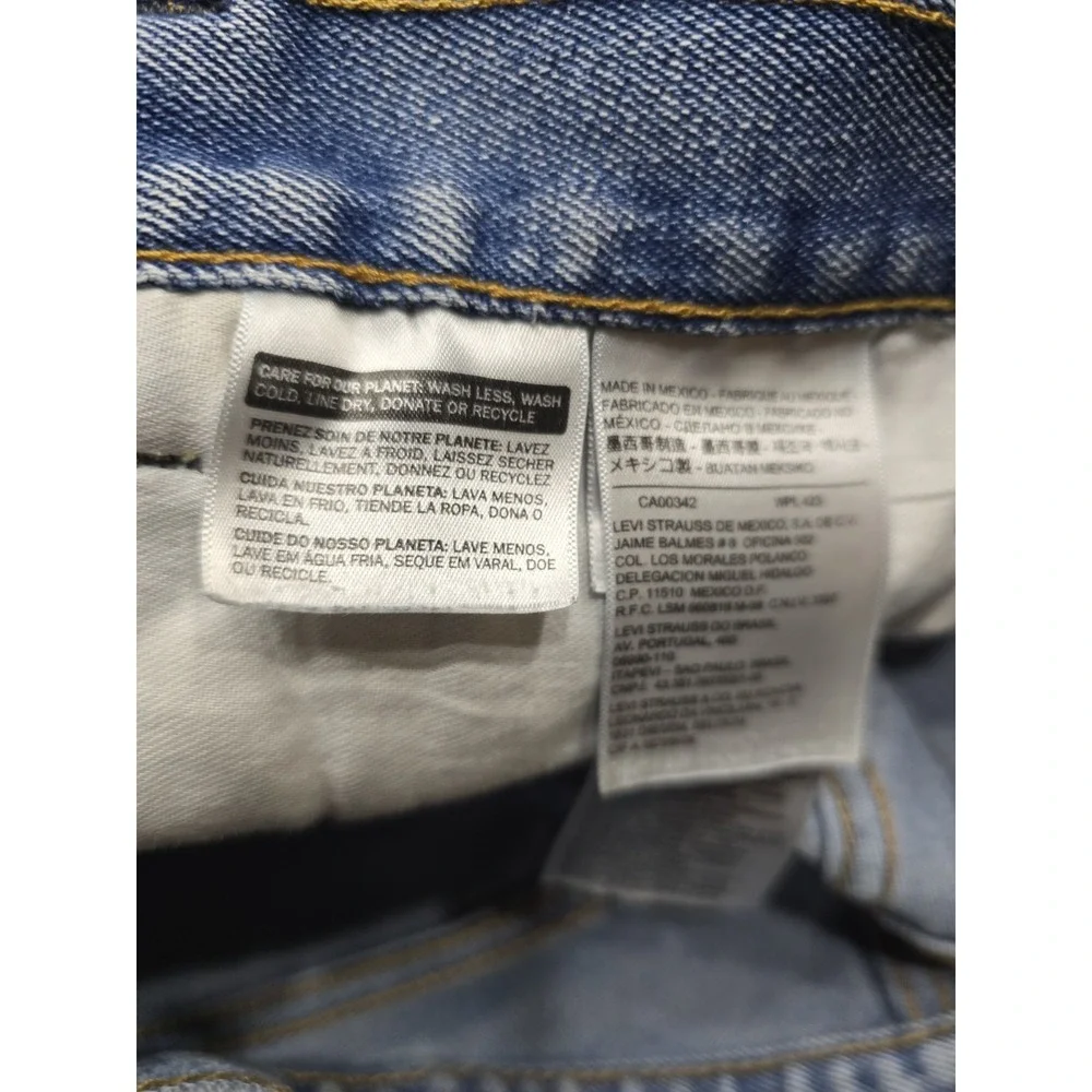 Levis 517 Regular Fit Straight Leg Light Wash Distressed Jeans Men's 38x32